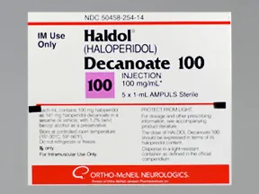 Haldol Decanoate 100 mg/mL intramuscular solution