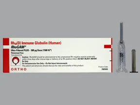 RhoGAM Ultra-Filtered PLUS 1,500 unit (300 mcg) intramuscular syringe