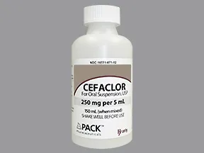 cefaclor 250 mg/5 mL oral suspension