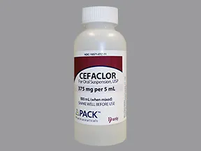 cefaclor 375 mg/5 mL oral suspension