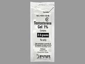 testosterone 1 % (25 mg/2.5 gram) transdermal gel packet