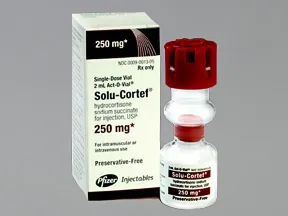 Solu-Cortef Act-O-Vial (PF) 250 mg/2 mL solution for injection