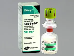 Solu-Cortef Act-O-Vial (PF) 500 mg/4 mL solution for injection