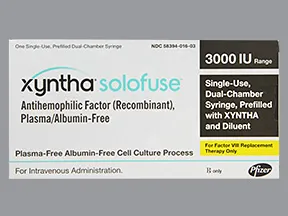 Xyntha Solofuse 3,000 (+/-) unit intravenous syringe