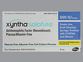 Xyntha Solofuse 500 (+/-) unit intravenous syringe