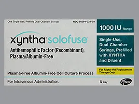 Xyntha Solofuse 1,000 (+/-) unit intravenous syringe
