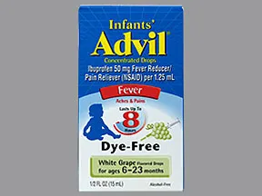 Infant's Advil 50 mg/1.25 mL oral drops,suspension