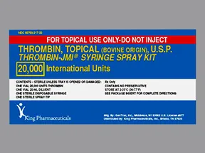 Thrombin-JMI 20,000 unit topical spray syringe
