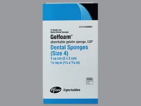 Gelfoam 4 sponge