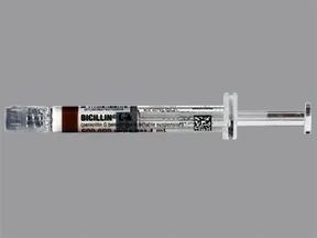 Bicillin L-A 600,000 unit/mL intramuscular syringe