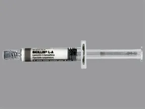 Bicillin L-A 2,400,000 unit/4 mL intramuscular syringe