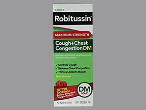 Robitussin Cough-Chest Congestion DM 5 mg-100 mg/5 mL oral liquid