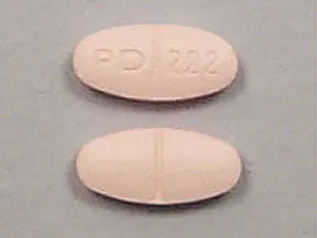 This medicine is a pink, elliptical, scored, film-coated, tablet imprinted with 