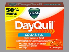 Vicks DayQuil Cold and Flu Relief 5 mg-10 mg-325 mg capsule