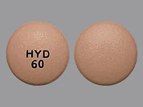 Hysingla ER 60 mg tablet, crush resistant, extended release