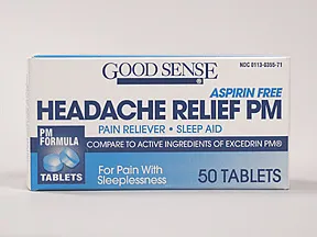 Headache PM 25 mg-500 mg tablet