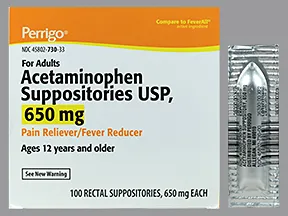 acetaminophen 650 mg rectal suppository