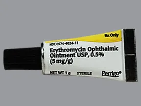 erythromycin 5 mg/gram (0.5 %) eye ointment