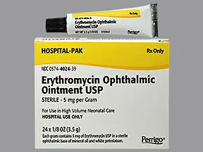 how long can i use erythromycin eye ointment