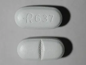 This medicine is a light gray, oblong, scored, film-coated, tablet imprinted with 