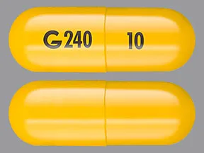 This medicine is a dark yellow, oblong, capsule imprinted with 