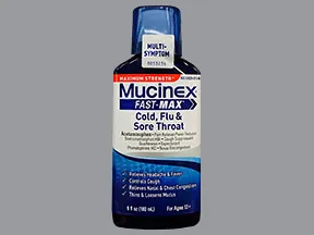 Mucinex Cold,Flu and Sore Throat 10 mg-20 mg-650 mg/20 mL oral liquid
