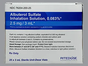 albuterol sulfate 2.5 mg/3 mL (0.083 %) solution for nebulization