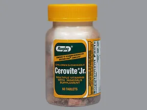 Cerovite Jr 18 mg iron-10 mcg chewable tablet