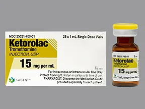 ketorolac compared to percocet