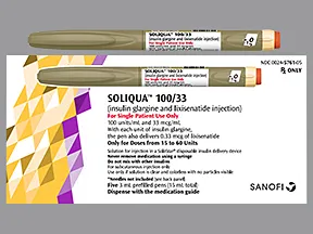 Soliqua 100/33  100 unit-33 mcg/mL subcutaneous insulin pen