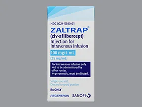 Zaltrap 100 mg/4 mL (25 mg/mL) intravenous solution