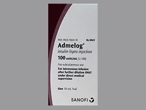 Admelog U-100 Insulin lispro 100 unit/mL subcutaneous solution