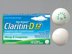 Claritin-D 12 Hour 5 mg-120 mg tablet,extended release