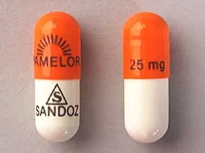 Pamelor 25 mg capsule