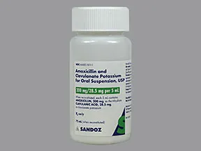 amoxicillin 200 mg-potassium clavulanate 28.5 mg/5 mL oral suspension
