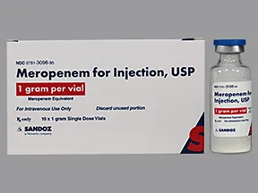 meropenem 1 gram intravenous solution