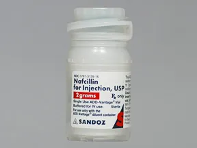 nafcillin 2 gram intravenous solution