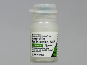 ampicillin 1 gram intravenous solution