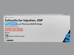 cefazolin 10 gram solution for injection