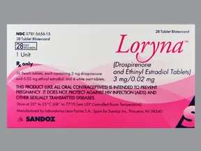 Loryna (28) Oral : Uses, Side Effects, Interactions, Pictures, Warnings