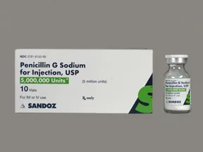 penicillin G sodium 5 million unit solution for injection