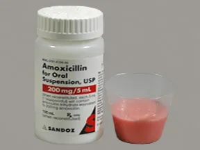 amoxicillin 200 mg/5 mL oral suspension