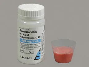 amoxicillin 400 mg/5 mL oral suspension