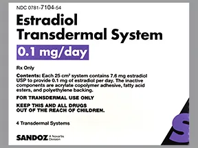 estradiol 0.1 mg/24 hr weekly transdermal patch