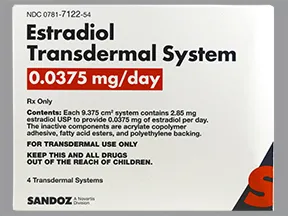 estradiol 0.0375 mg/24 hr weekly transdermal patch