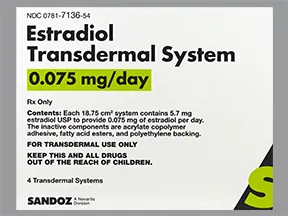 estradiol 0.075 mg/24 hr weekly transdermal patch