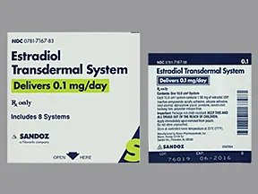 estradiol 0.1 mg/24 hr semiweekly transdermal patch