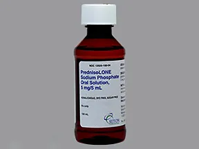 prednisolone sodium phosphate 5 mg base/5 mL (6.7 mg/5 mL) oral soln