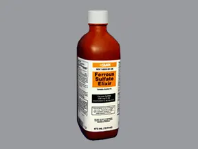 ferrous sulfate 220 mg (44 mg iron)/5 mL oral elixir