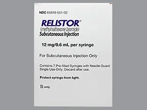 Relistor 12 mg/0.6 mL subcutaneous syringe